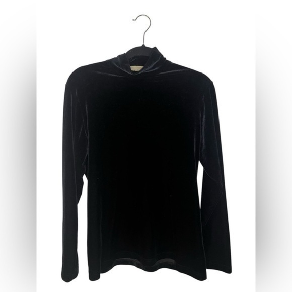 Vintage Velvet Black Blouse - Picture 1 of 3